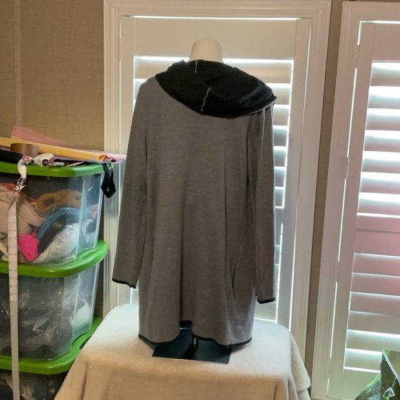 Blanc Noir Charcoal Knit Cardigan - Picture 4 of 8